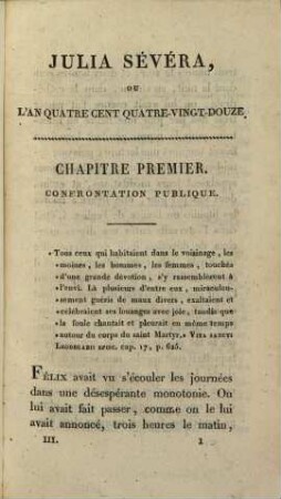 Julia Sévéra, ou l'an quatre cent quatre-vingt-douze, 3