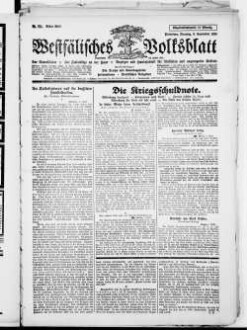 Westfälisches Volksblatt : amtliches Mitteilungsblatt der NSDAP und der Behörden der Kreise Paderborn, Büren, Warburg