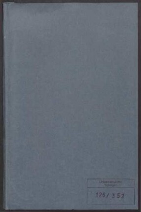 Ernst Kretschmer (1888-1964). Personalakte des Lehrkörpers : Akte betreffend Ernst Kretscher, ordentlicher Professor für Psychatrie und Neurologie
