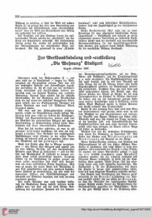 N.F. 7.1927 S. 266-270: Zur Werkbudsiedelung und -ausstellung : ''Die Wohnung'' Stuttgart