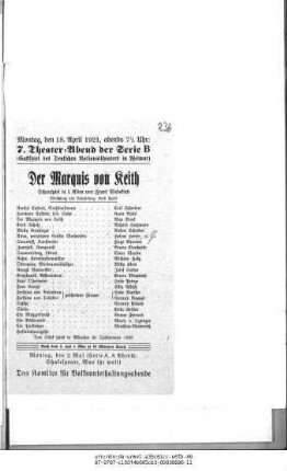Der Marquis von Keith