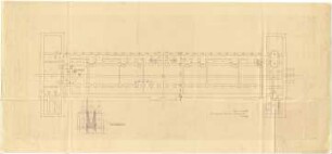 Döllgast, Hans; München; Alte Pinakothek, Wiederaufbau - Grundriss Keller; Schema