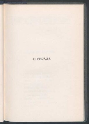 Diversas