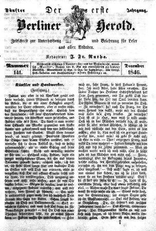 Nummer 141, Dezember 1846