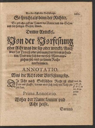 Dritter Artickel.