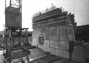Staustufe Goßmannsdorf/Main im Bau