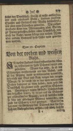 Das 88. Capitel. Von der rothen und weissen Ruhr