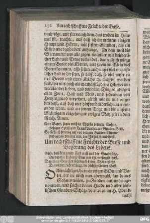 Um rechtschaffene Früchte der Busse und Besserung des Lebens.