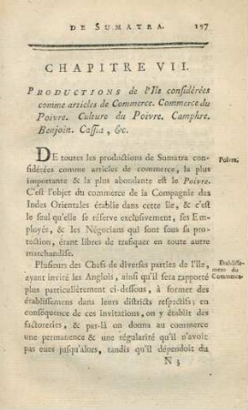 Chapitre VII. Productions de l'ile considérées comme articles de commerce ...