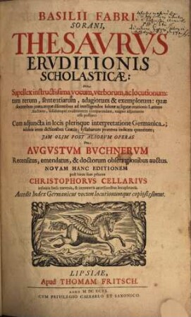 Thesaurus Eruditionis Scholasticae