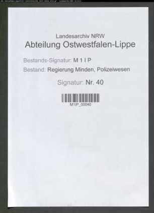 Stärke der Gemeindepolizei, Allgemeines