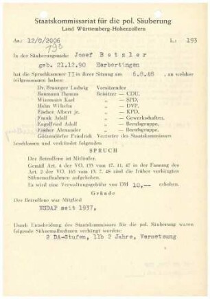 Betzler, Josef