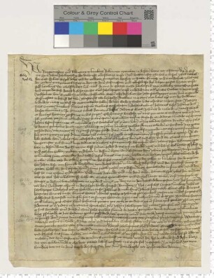 12 Lüneburger Ratsmannen bekunden, dass der Lüneburger Bürger Hinricus Borcholt dem Lüneburger Ratsmann Johannes Rese ½ Chor Salz je Flut aus der rechten Gunckpanne in Oberen Cluvinge verkauft hat.