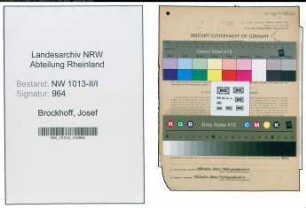 Entnazifizierung Josef Brockhoff , geb. 23.10.1888 (Bautechniker)