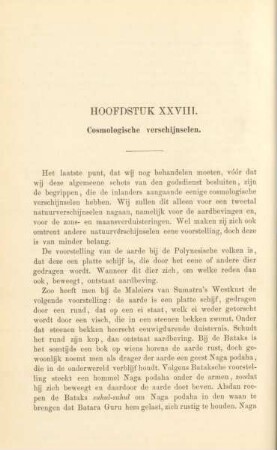 Hoofdstuk XXVIII. Cosmologische verschijnselen