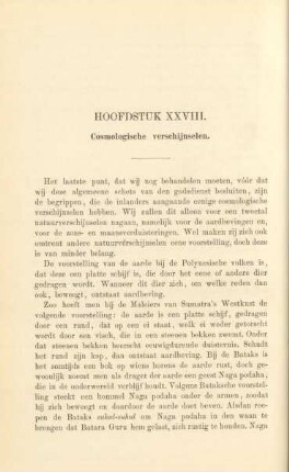 Hoofdstuk XXVIII. Cosmologische verschijnselen