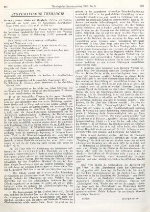 691-692 [Rezension] Werner, Martin, Glaube und Aberglaube