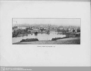 Schedewitz während des Hochwassers 1897