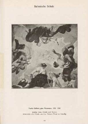 Jupiter, Juno, Cybele und Neptun. Mittelstück einer Decke aus dem Palazzo Pisani zu Venedig