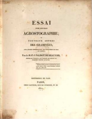 Essai d'une nouvelle Agrostographie : avec figures
