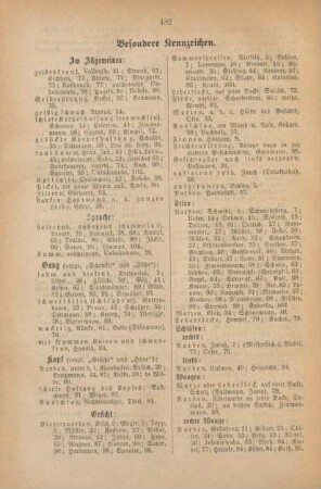 Besondere Kennzeichen