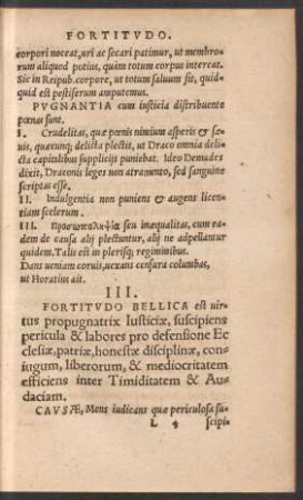III. Fortitudo Bellica ...