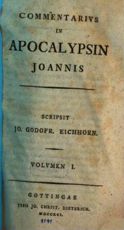 Commentarius In Apocalypsin Joannis, 1