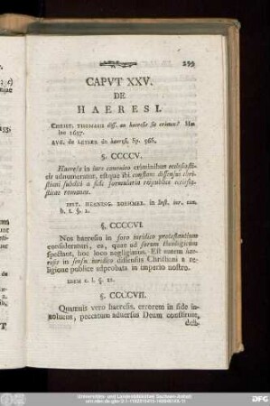 Caput XXV. De Haeresi.