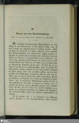 II. Scenen aus dem Revolutionskriege
