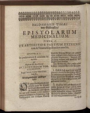 Liber V. De Arthritide Partium Externarum & Venenatis quibusdam morbis.