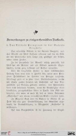 Anmerkungen zu einigen Gemälden Raffaels