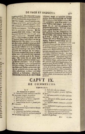 Caput IX. De Commerciis.