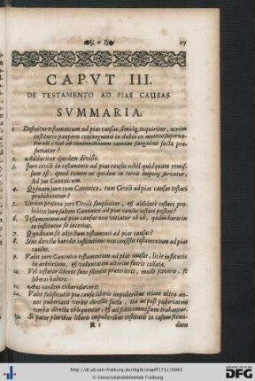 Caput III. De Testamento Ad Pias Causas.
