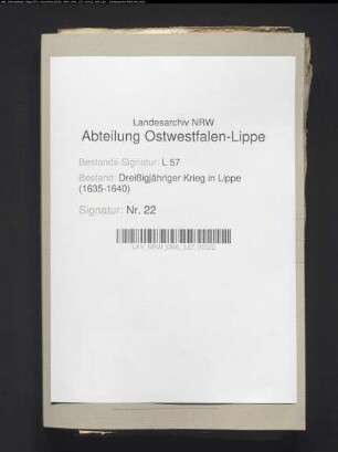 Lippe-Brakische Kriegsdrangsale