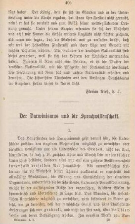 405-418 Der Darwinismus und die Sprachwissenschaft