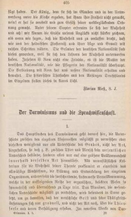 405-418 Der Darwinismus und die Sprachwissenschaft
