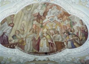 Deckenfresko: Weihe der Kirche 1711