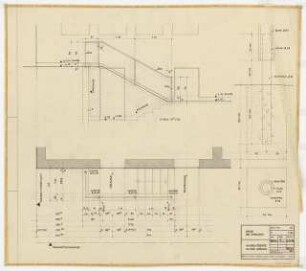 Wohnhaus Jagusch, Karlsruhe Ausführungsplanung: Außentreppe an der Waschküche: Grundriss, Schnitt 1:20