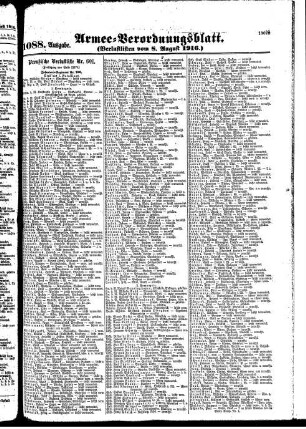 1088.Ausgabe. Dienstag, 8. August 1916