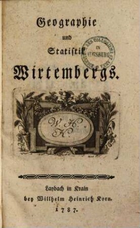 Geographie und Statistik Wirtembergs