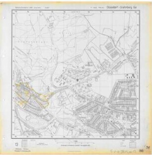 Deutsche Grundkarte, Düsseldorf-Grafenberg Ost, 1955