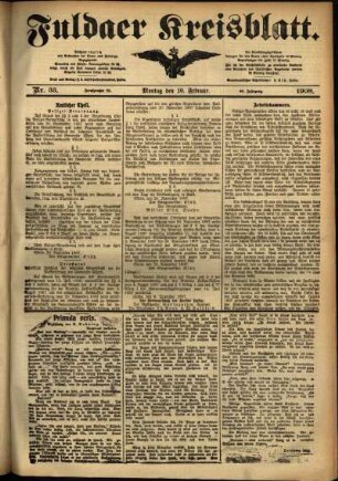 Ausgabe vom Montag, den 10. Februar 1908.