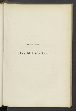 Zweites Buch Das Mittelalter