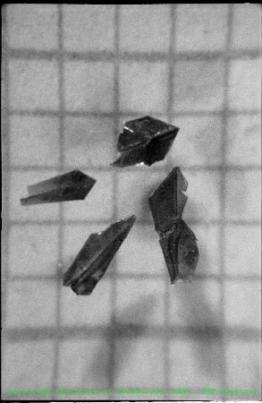 Plutoniumoxid(PuO2)-Kristalle im Europäischen Institut für Transurane (ITU)