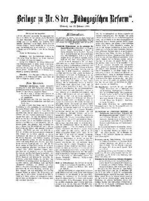 Aus Hamburg : Fortsetzung aus dem Hauptblatt ; Beilage zu Nr. 8 der Pädagogischen Reform