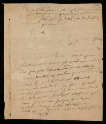Brief von Johann Dolaeus an Unbekannt