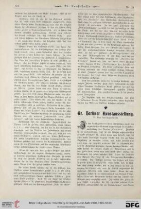 6: Gr. Berliner Kunstausstellung : IV. Das Kunstgewerbe