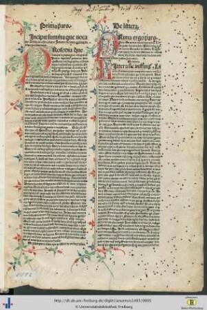 Incipit summa que vocatur catholicon edita a fratre Johanne de ianua ordinis fratrum predicatorum