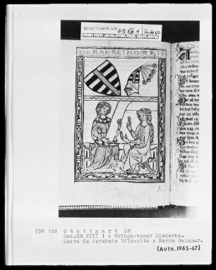 Weingartner Liederhandschrift — Herre Reinmar, Folio 60recto