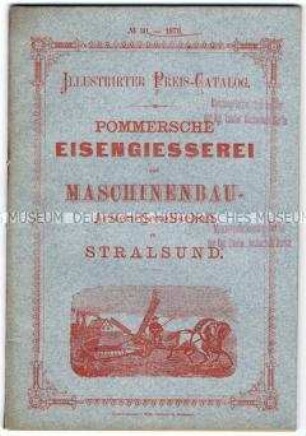Katalog Nr. 30 über landwirtschaftliche Geräte und Maschinen